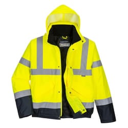 Portwest Hi-Vis Two Tone Bomber Jacket - Yellow/Navy, M