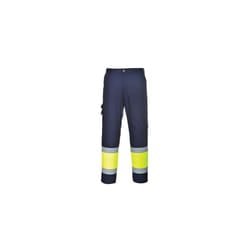Hi-Vis 2-Tone Combat Trousers - Yellow & Navy, Small