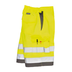 Portwest Hi-Vis Poly-Cotton Shorts Colour: Yellow/Grey, Size: M