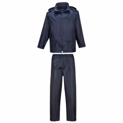 Portwest PVC Coated Rain Suit - Navy, M