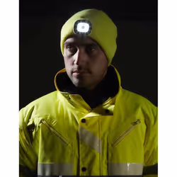 Portwest - Unisex Beanie Hat With LED Head Light Torch Rechargeable Via USB - One Size, Orange - Additional view 4
