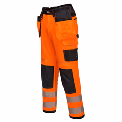 PORTWEST T501 PW3 Hi-Vis Holster Work Trouser SAFETY Knee Pads Pockets Contrast - 36"