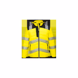 PW3 Hi-Vis Baffle Jacket - Black & Yellow, 3 XL