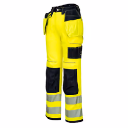 PORTWEST T501 PW3 Hi-Vis Holster Work Trouser SAFETY Knee Pads Pockets Contrast - 30"
