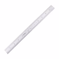 300mm/12" Rigid Rustless Rule Square End