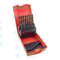 Set of 21 HSS Drills 1/16-3/8" X 1/64"