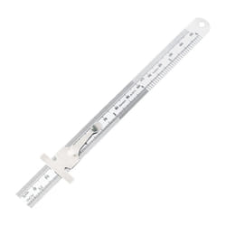 150mm/6" Rustless Rule & Clip Round End