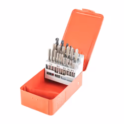 M3-M12/2.50-10.20MM HSS Ground Flute Tap & Drill Set - 28 Pieces