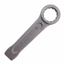 Metric Ring Slogging Spanner, Chrome Satin Hardened Steel, 75mm