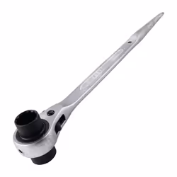 Bi-hexagon Ratchet Podger Spanner, Chrome Vanadium Steel, mm Length, 17mm x 19mm