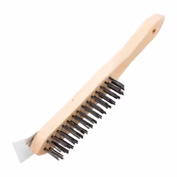4-Row Wire Scratch Brush with Scraper