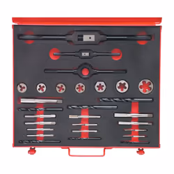 3/16-3/4" BSF 28-Pce HSS Threading Set in Case