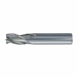 12.00MM Carbide 3 Flute Plain Shank Short Series Slot Drill - TiAlN Coated