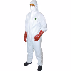 TUFFSAFE TFF-962-3832C, White, L, Indoor, Unisex, Full length, Zipper