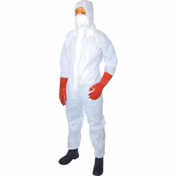 TUFFSAFE TFF-962-3810A, White, S, Indoor, Unisex, Full length, Zipper