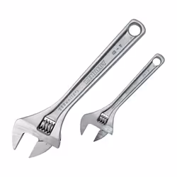 10"/6" Chromed Finish Adjustable Wrench Set