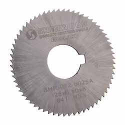 25X0.50X8MM HSS Slitting Saw 64T