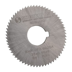 25X0.50X8MM HSS Slitting Saw 64T
