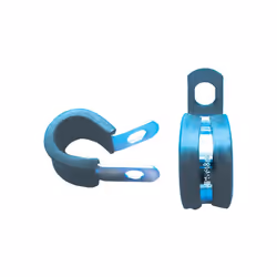 4MM Zinc Plated P-Clips Rubber Lined