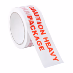 Printed 'Caution Heavy Package' Tape - 50mm x 66m