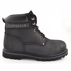 TUFFSAFE TFF-963-8543K, Unisex, Adult, Safety boots, Black, No pattern, Lace-up closure