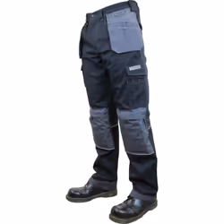 TUFFSAFE TFF-962-4966G, Pants, Man, Black, 10 pockets, Zipper, Cotton, Polyester