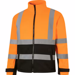 TUFFSAFE TFF-962-7424A, Jacket, Black, Orange, XL, 2 pockets, Zipper, Polyester
