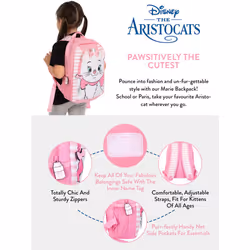 Disney Aristocats Backpack | Marie Girls Backpack | Girls Bag | Pink One Size