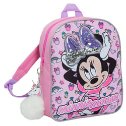 Disney Minnie Mouse Glitter Backpack Kids School Nursery Lunch Book Bag Rucksack - One Size
