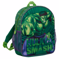 Boys 3D Incredible Hulk Backpack Kids Marvel Avengers School Travel Rucksack Bag - One Size