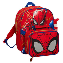 Spiderman Backpack With Cool Lunch Bag Water Bottle School Matching 3 Piece Set - One Size