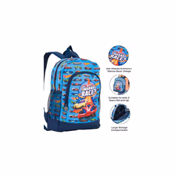 Hot Wheels Licenced Backpack School Bag | Official Kids Car Back pack | Large Blue Rucksack for School Sports Travel | Back to School Childrens b