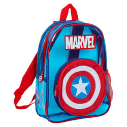 Captain America Transparent Backpack Boys Swimming Bag Clear School Rucksack - One Size