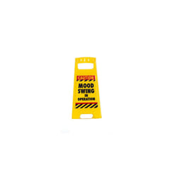 Boxer Mood Swing Warning Sign - Desk Sized Funny Secret Santa Gifts For Women - Novelty Rude Presents For Wife Or Girlfriend Joke Menopause Gift &