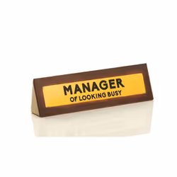 Boxer Gifts Manager Of Looking Busy Novelty Desk Sign | Funny Gift for Colleague