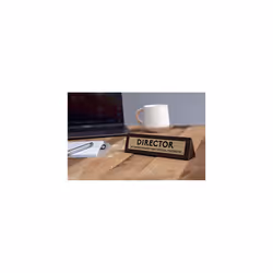 Director of Unnecessary Projects' Novelty Wooden Desk Warning Sign | Funny Office Humor Gift for Colleague Or Boss | 4.5cm x 17.5cm