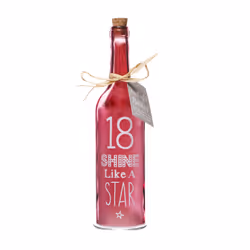 Boxer Gifts LED 18th Birthday Glass Starlight Bottle | Perfect Gift For Her