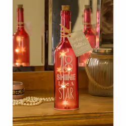 Boxer Gifts LED 18th Birthday Glass Starlight Bottle | Perfect Gift For Her