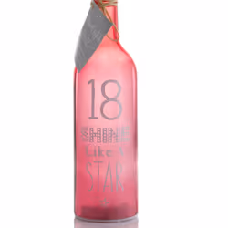 Boxer Gifts LED 18th Birthday Glass Starlight Bottle | Perfect Gift For Her