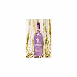 Boxer Gifts SB1240 Light-Up LED 40 Glass Starlight Bottle | Beautiful, Decorative Homeware Perfect for a 40th Birthday | Complete with Gorgeous Gift