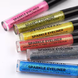 Sparkle Vegan Glitter Liquid Eyeliner, Quick Drying Fine Extreme Glitter Colour, Blue