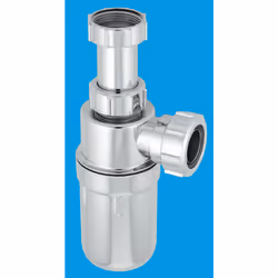 McAlpine A10AR-CP Chrome Plated Plastic Resealing Adjustable Inlet Bottle Trap-1.25 inch