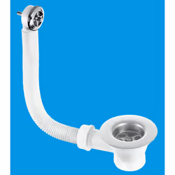 McAlpine FSW2P Sink Combined Waste and Overflow - Nut and Bolt Overflow Connection