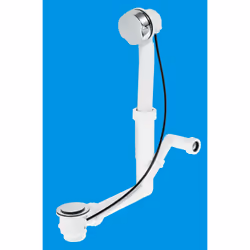 McAlpine PUBX-SP 1Â½" x 70mm Chrome Plated Stainless Steel Flange Pop-Up Bath Waste and Overflow