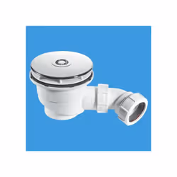 ST90CP10 90mm Shower Trap Chrome Plated Plastic White