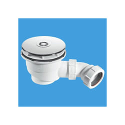 ST90CP10 90mm Shower Trap Chrome Plated Plastic White