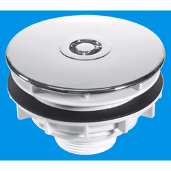 McAlpine SWHF4-CP High Flow Shower Waste: 110mm Chrome Plated Plastic Flange x 56mm Tail: Top Access: Backnut Model