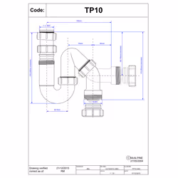 McAlpine TP10 1.5" 75mm Water Seal Tubular Swivel All One Trap