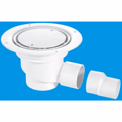 McAlpine TSG1-WH 75mm Water Seal Gully with Horizontal Outlet for Sheet Flooring