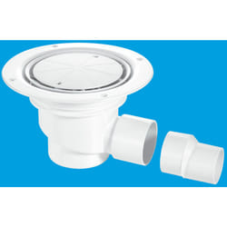 McAlpine TSG1-WH 75mm Water Seal Gully with Horizontal Outlet for Sheet Flooring